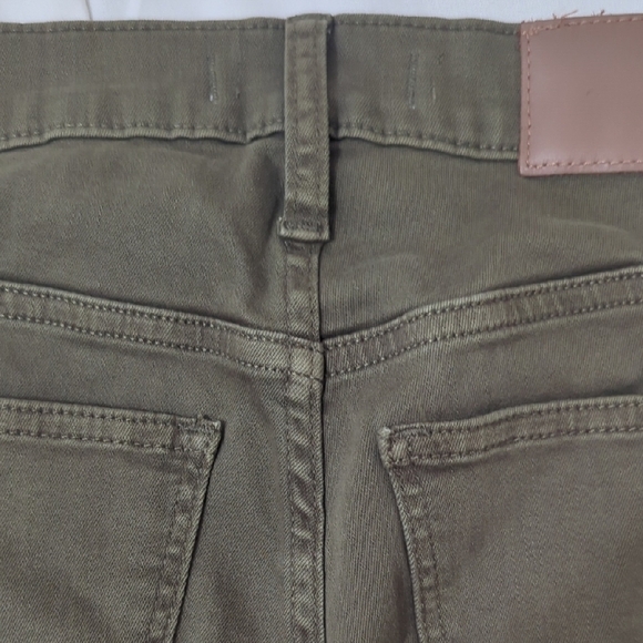 Madewell 10" High-Rise Skinny Jeans, Color Olive Wash Size 28 - Picture 13 of 15